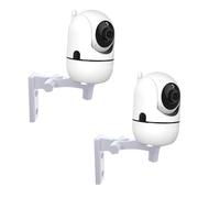 2 Pack Baby Monitor Mount Compatible with HelloBaby HB65/HB40/HB6550/HB66/HB6339/HB6550 Pro, 180° Adjustable Baby Cam Wall Mounting Bracket for Cameras with 1/4 Screw