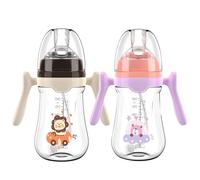 2 Pack Baby Sippy Cup Months 6+, Non Spill Cups for Toddlers, Weighted Straw Baby Straw Cup with Handles, Spill-Proof, Leak-Proof Soft Spout Cups 240ml/8oz, BPA Free (Black/Purple)