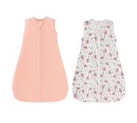 2 Pack Baby Sleeping Bag Baby Summer Sleeping Bag 100% Cotton Baby Wearable Blanket Unisex Toddler Newborn Sleep Bag Machine Washable Cotton, Double Zip for Easy Nappy Changes