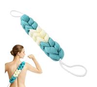 2 Pack Back Scrubber, 22.4“ Long Braided Bath Loofah for Shower, Soft Mesh Body Wash Sponge with Hanging Rope, Rich Foam Back Brush for Men & Women, Deep Cleansing for Back (C)
