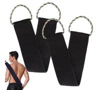 2-Pack Back Washer Shower Back Scrubber Back Washers for Shower Exfoliating Strong Cleansing for Deep Body Scrubbing with Handle, Reversible Suitable for Men and Women Bathing (Black)