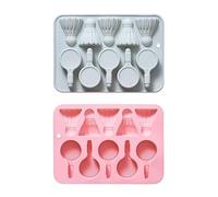 2 Pack Badminton Racket and Shuttlecock Silicone Molds, Badminton Themed Baking Moulds for Chocolate, Ice Cube, Cake, Dessert, Candy, Mousse, Pastry, Handmade Soap, Cupcake Topper, Jelly, Pudding