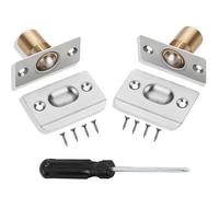 2 Pack Ball Door Catches for Internal Doors with 8 Screws and 1 Screwdriver Roller Ball Door Catches Adjustable Door Ball Latches Spring Ball Bearing Door Catch Hardware for Pantry Door Latch Invisibl