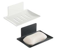 2 Pack Bar Soap Holder,Soap Dish For Shower Wall,Adhesive Soap Holder,4 Slot,Bar Soap Tray With Drain,No-Drill Soap Saver,For Bath,Kitchen,Keeps The Soap Dry