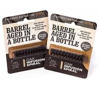 2 Pack - Barrel Aged in a Bottle Oak Infusion Spiral. Barrel Age Your Whiskey - Bourbon - Wine - Favorite Alcohol in Days, Improve the Flavor and Looks with the Oak Infusion Spiral