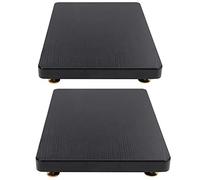 2 Pack Base Stand, SUBWOOFER Isolation Stand, Speaker Isolation Feet Platform, Riser Stabilizer Base, Copper Nail Fixé (Color : Black, Size : 35x35cm)
