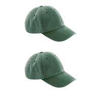 2 Pack Baseball Cap Vintage Brushed Washed Cotton Precurved Peak Low Profile Hat