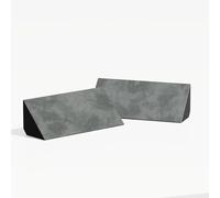 2 Pack - Bass Trap Velvet Fabric "mini-Cinematic-bt-Horizont" for mount in corner under the ceiling and wall | Decorative Soundproofing Art | 23x50x10cm | Color: [N-TRAP-Horizont | Grey]