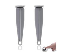 (2-Pack) Bathroom Sink Pop-Up Stoppers - Plastic Pop-Up Stoppers with Chrome Finish - Standard Design 1-1/4” Cap Outer Diameter, 4-7/8 Overall Height - with 1 Mounting Hole and Gasket Seal