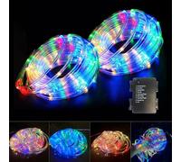 2 Pack Battery Garden Lights, 200 LED Rope Light with 8 Modes, Waterproof Garden Light for Outside, Outdoor Tree Lights for Christmas Bedroom Patio Yard Wedding and Holiday Decor