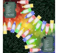 2 Pack Battery Operated Christmas Lights,10.3M/34FT 100LED Christmas Fairy Lights,IP65 Waterproof String Lights with Timer,8 Modes, Xmas Outdoor Fairy Lights for Party,Bedroom,Xmas Tree Decorations