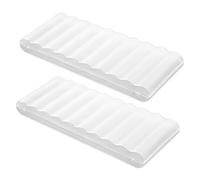 2-Pack Battery Organizer Storage Box, Clear Portable Plastic Battery Case Holds 10 AA for Travel, Home, Office, and Garage Use