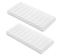 2-Pack Battery Organizer Storage Box, Clear Portable Plastic Battery Case Holds 10 AAA for Travel, Home, Office, and Garage Use