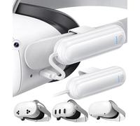 [2 Pack] Battery Pack for Meta Quest 3S/3/2, 2*20000mWh 18W Fast Charging for Oculus Quest 3S/3 Accessories, Extended VR Headset, Lightweight and Portable Charger for Extra 2-4H