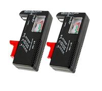 2 Pack Battery Tester, Universal Battery Checker for AA/AAA/C/D / 9V / 1.5V Button Cell Batteries