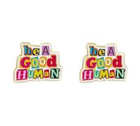2 Pack Be A Good Human Enamel Pins Kindness Inspirational Lapel Pins