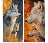 2 Pack Beach Towel Microfibre Towels for Adults, Super Absorbent Sand Free (80x160 cm) quick dry, Soft, Compact, Lightweight, Women Men Beach Essentials Accessories Vacation Gift Wolf Animals z-4622