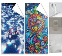 2 Pack Beach Towels for Adults 100x200cm Lightweight Microfibre Beach Towel Sea Turtles with Bags, Double Sided Sand Free Absorbent Quick Dry Microfibre Towel for Camping Travel Towels Blue Wq-1209