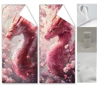 2 Pack Beach Towels for Adults 120x60cm Lightweight Microfibre Beach Towel Dragon with Bags, Double Sided Sand Free Absorbent Quick Dry Microfibre Towel for Pool, Camping Travel Towels Pink Wq-1167