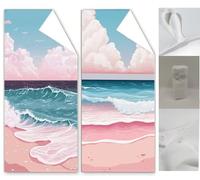 2 Pack Beach Towels for Adults 35.4x70.9 inch Lightweight Microfibre Beach Towel Pink with Bags, Double Sided Sand Free Absorbent Quick Dry Microfibre Towel for Pool, Camping Travel Towels Sea Wq-1080