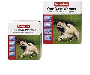 (2 Pack) Beaphar - One Dose Wormer for Small Dogs & Puppies 3 Tabs
