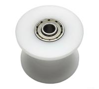 2 Pack Bearing Wheels for Rowing Machine and Belly Machine, 49.5mm Plastic Pulley with 608ZZ Stainless Steel Bearing for 40x20mm Elliptical Tube, Smooth Quiet Fitness Equipment Accessories White