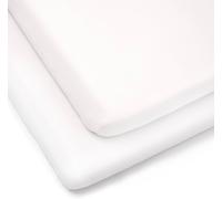 2 Pack Bedside Crib Fitted Sheets 90 x 50 - White