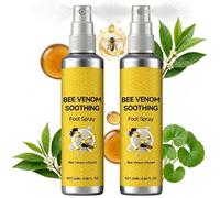 2 Pack Bee Venom Cooling Foot Spray for Intensive Foot Recovery, Natural Foot Mist for Tired Aching Feet & Swollen Ankles, Deeply Moisturizing Care for Dry Cracked Heels, Fast-Absorbing Skin Repair