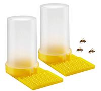 2 Pack Bee Water Feeder Beehive Beekeeping Water Beehive Entrance Feeder Drinking Beekeeping Butterfly Bath Bowl Bee Watering Station for Outdoor Garden Yard Decor