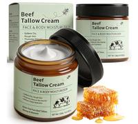 2 Pack Beef Tallow for Skin Care 120 g, Tallow and Honey Cream Moisturizer, Organic Grass-Fed Whipped Tallow Balm, Deep Hydration for Face & Body