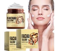 2 Pack Beef Tallow Skin Care, 100% Natural Tallow and Honey Balm, Pure Tallow Face Cream Balm, Organic Wrinkle Defense, Beef Tallow Moisturiser for Face, Body - 120g x 2