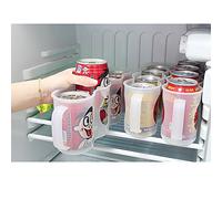2 Pack Beer Soda Can Holder Storage Rack for Fridge Kitchen Organization Plastic Space Saver