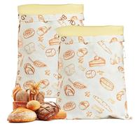 2 Pack Beeswax Bread Bag, Beeswax And Breathable Cotton And Linen Materials, Safe And Environmentally Friendly, Extend The Shelf Life Of Bread(B)