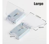 2 Pack Bench Grinder Safety Guard for 50mm Width Machines, Stainless Steel & ABS Eye Shield with Bracket, Includes Screws, Small and Large Size(Large)