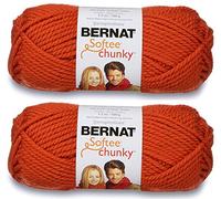 2-Pack - Bernat Softee Chunky Yarn, Pumpkin, Single Ball