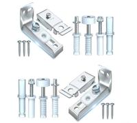 2-Pack Bi-Fold Door Hardware Repair Kit for Sliding Closet, Wardrobe & Pocket Doors - Stainless Steel & Nylon PA6 Guide Wheels with Spring-Loaded