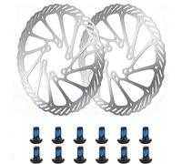 2 Pack Bike Disc Brake Rotors with 12 Bolts, 160/180/203mm Disc Brake Rotor Stainless Steel Bicycle Rotors for Mountain Bike Road Bike MTB BMX Bicycle Accessories (160mm)