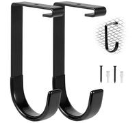 2 Pack Bike Hooks for Garage Ceiling Mount Rack- Anti-Slip Coating,Heavy Duty 4X8 Overhead Garage Storage Rack for Ceiling Hanging Bicycle Shelves, Add on Storage Flat Hooks Accessory and Wall Hanger