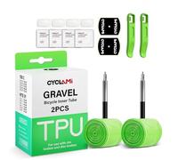 2-PACK Bike Inner Tube 700C/28'' Gravel & 29'' MTB TPU Bicycle Tire Compatible with 700 x 32C-47C, 29'' Mountain Bike Presta Valves 45mm Lightweight (Include Tube Patch Repair Kit and Tire Levers)