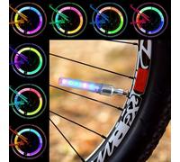 2-Pack Bike Wheel Lights, 5-LED Neon Tire Valve Cap Lights with 7 Flashing Modes, Waterproof Bicycle Spoke Lights for Safety & Decoration, Universal Fit for Bikes, Cars & Motorcycles
