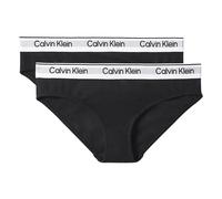 Calvin Klein Girls 2 Pack Modern Cotton Bikini Briefs, Black, Size Age: 8-10 Years Black