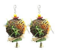 2 - Pack Bird Chewing & Foraging Shredder Toy - Hanging Cage Accessory for Cockatiels Conures & African Greys