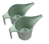 2 Pack Bird Feeder Scoop Set, Ergonomic Plastic Seed Dispensing Funnel, Green, Compatible with Hanging Bird Feeders and Small Animal Tube Feeders