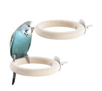 2 Pack Bird Round Wooden Perch Parrot Bird Cage Standing Stick Scratching Stick Birdcage Accessories (Dia: 3.93 inches)