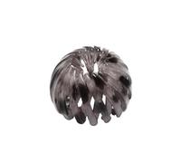 2 Pack Bird's Nest Bun Styling Tools, Flexible Ponytail Holders, Fashion Hair Accessories for All Hair Types(Dark Grey)