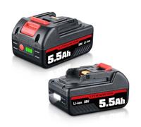 2 Pack BL1860B 18V 5.5Ah Lithium Battery Compatible with Makita 18V Batteries BL1860B BL1850 BL1840 BL1850B-2 BL1845 BL1830 BL1820 BL1815 LXT-400 with LED Charge Indicator