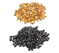 2 Pack Black Acrylic Pointed Back Rhinestone Embellishment