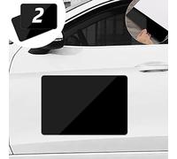 2 Pack Black Blank Car Magnets with 50 mils, Prevent Car Scratches & Dents, Rounded Corners Blank Car Magnet Set, Magnet for Car to Advertise Business and Cover Company Logo
