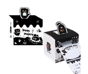 2-Pack Black Cat Sticky Note Set - Decorative Memo Stickers, Cute Animal Black Cat Notepads Perfect for Note-Taking Reminders and Fun Messaging Between Family and Lovers