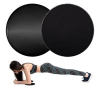 2 Pack Black Core Sliders, 7.09×7.09×0.71in (18×18×1.8cm) - Dual-Surface Gliding Discs for Pilates, Home Workouts & Abdominal Training